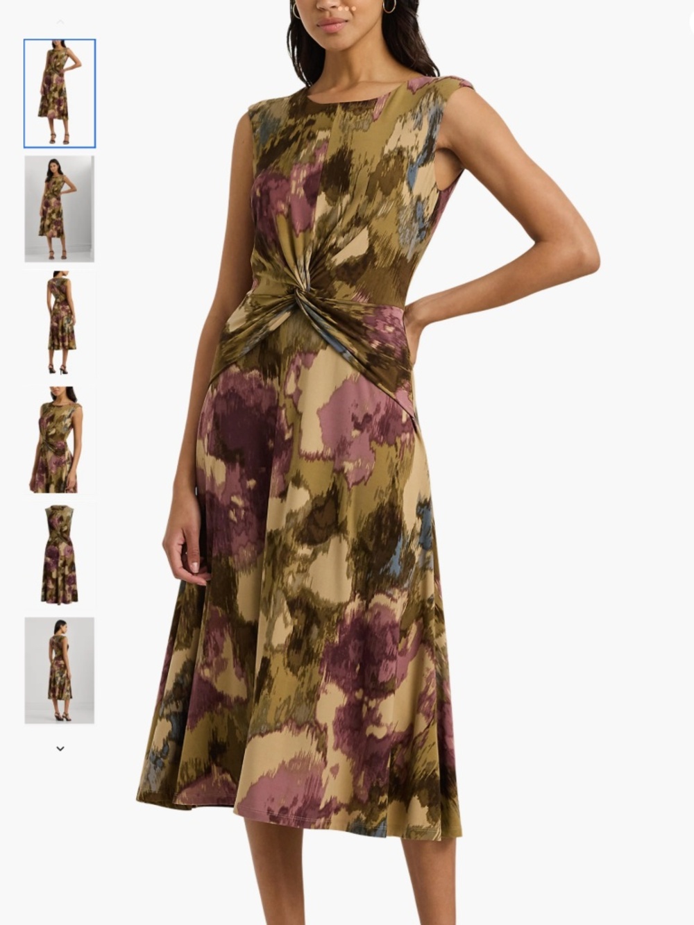 Lauren Ralph Lauren Front Twist Jersey Dress, size 14